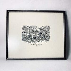 Vintage Framed Architecture Print by Fletcher 1946 "The Park, Guys Hospital"